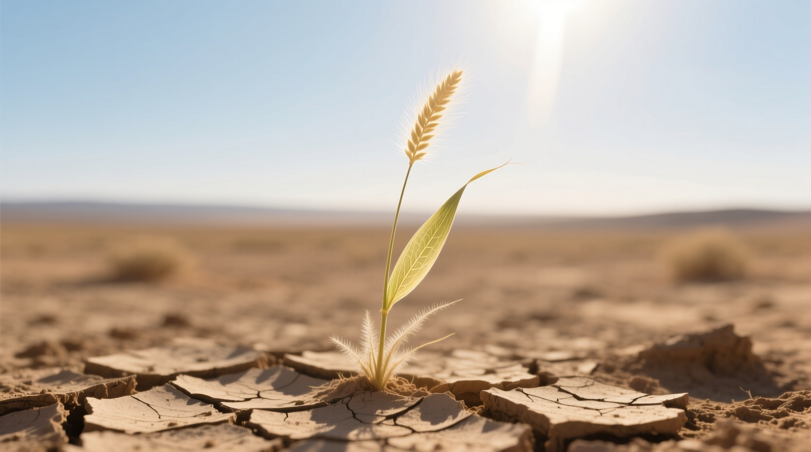 single grass plant