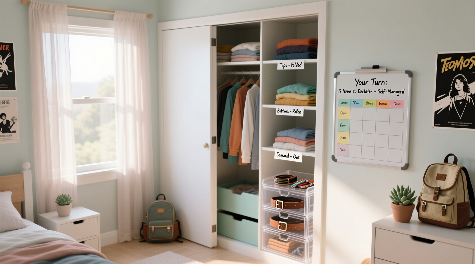 closet organization tips for teen boundaries
