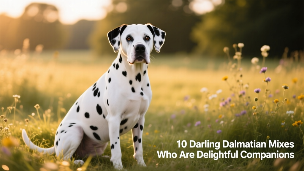 White Boxmatian (Boxer Dalmatian mix) sitting in the grass