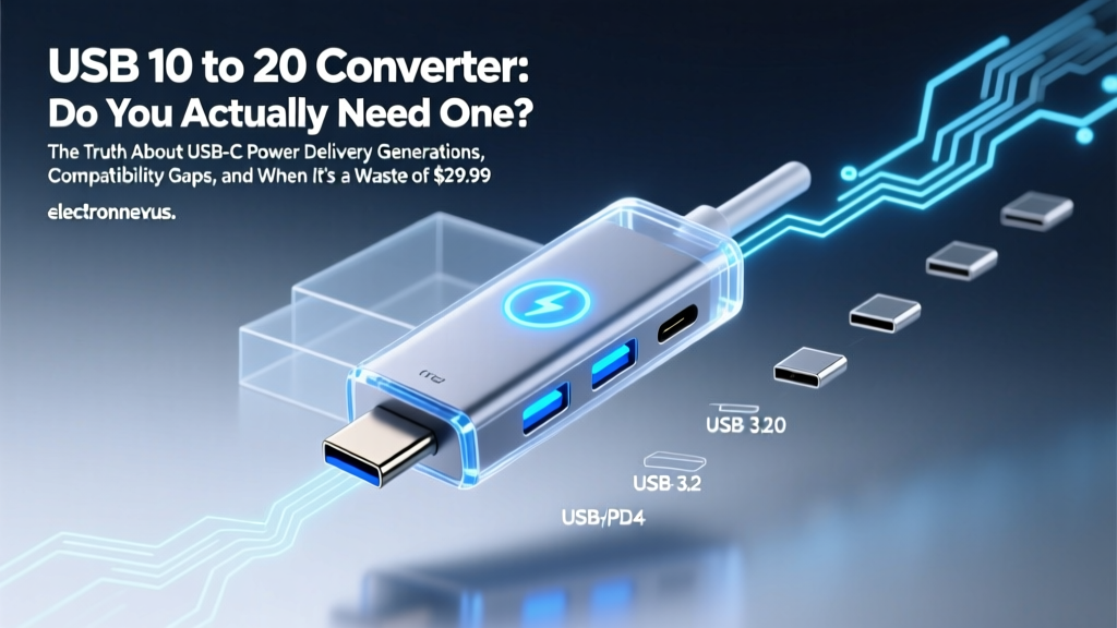 USB 10 to 20 Converter: Do You Actually Need One? The Truth About USB-C Power Delivery Generations, Compatibility Gaps, and When It’s a Waste of $29.99