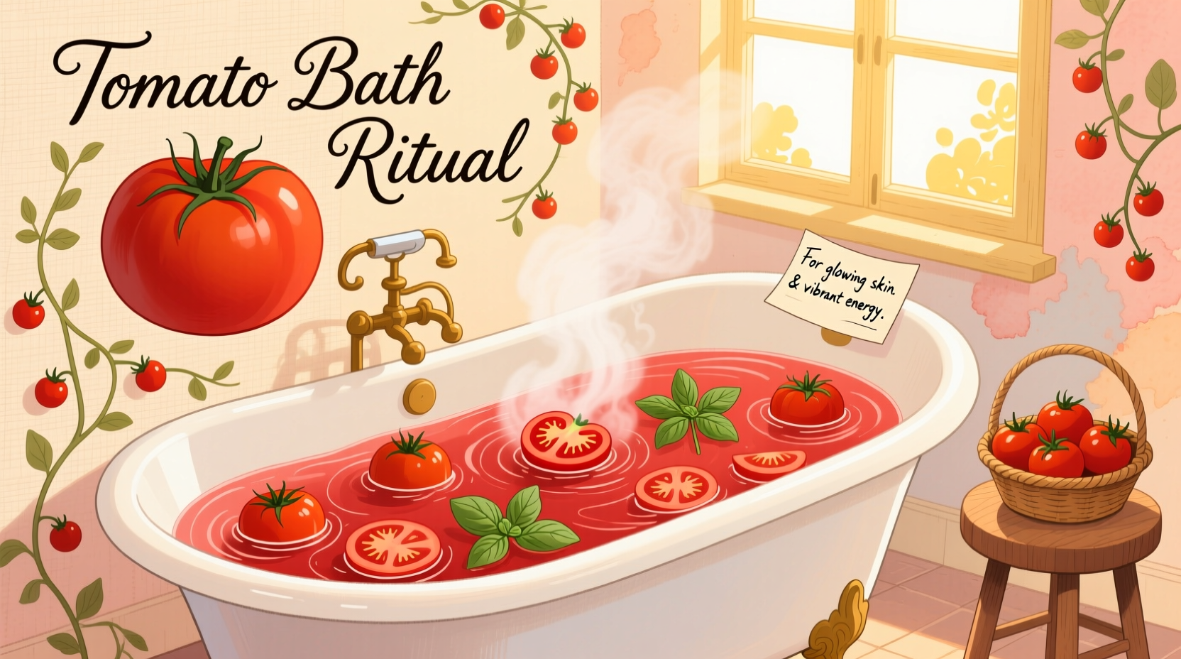 Tomato Bath Recipe: Natural Skin Soothing Treatment