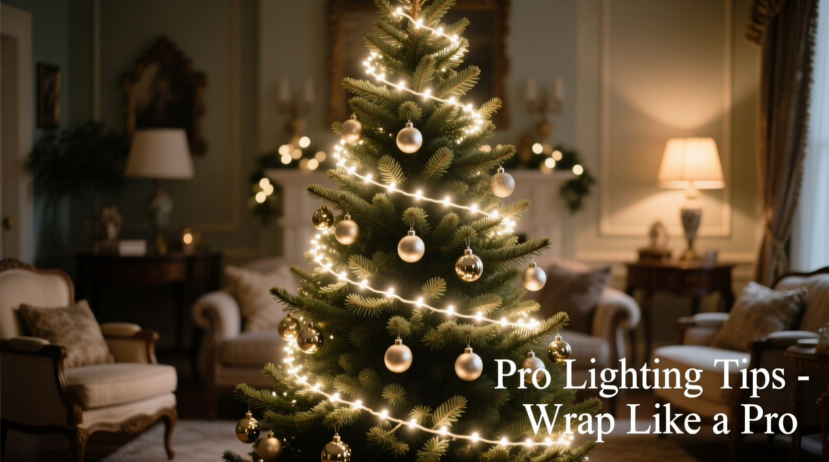 how to wrap a christmas tree in lights like a professional decorator