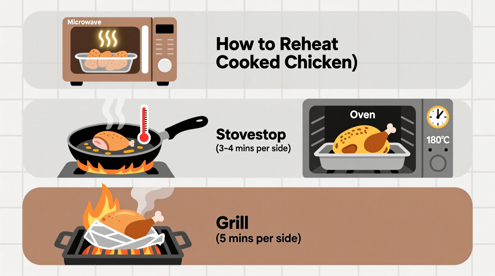 how to reheat cooked chicken