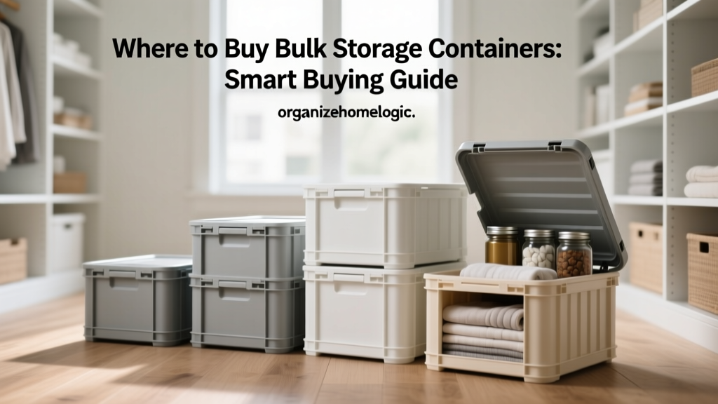 Where to Buy Bulk Storage Containers: Smart Buying Guide