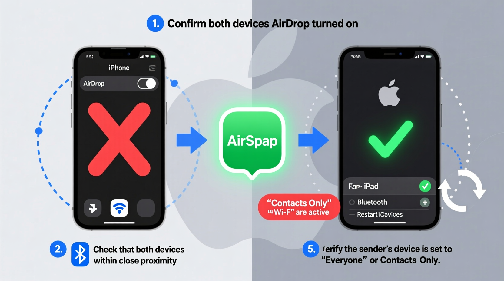 airdrop not working between apple devices common troubleshooting steps