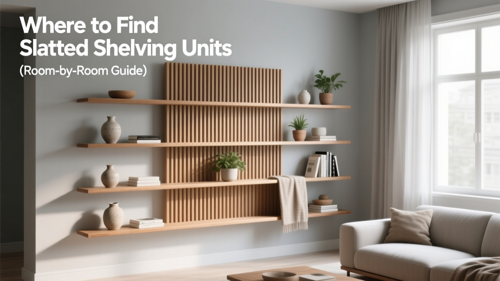 Where to Find Slatted Shelving Units (Room-by-Room Guide)