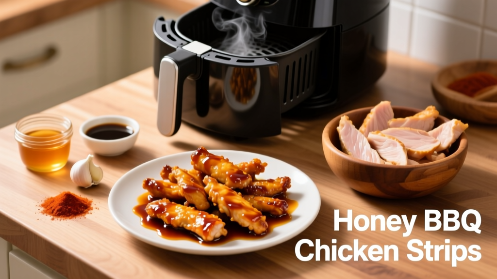 Honey BBQ Chicken Strips in Air Fryer (Crispy!)