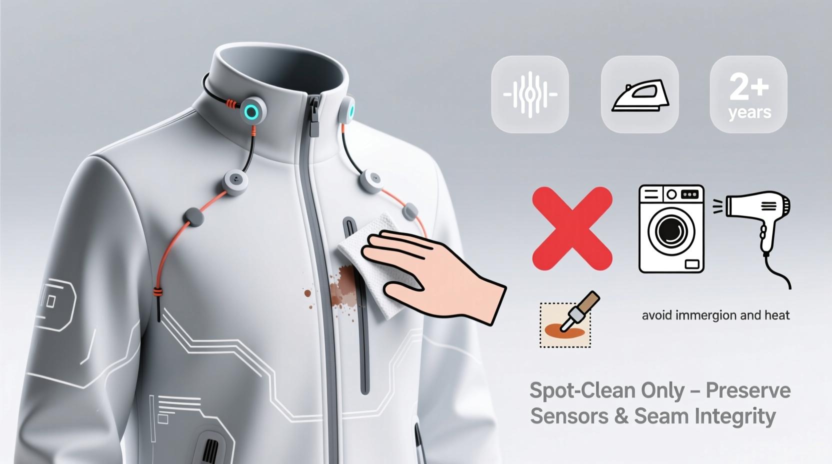how to clean a smart fabric jacket safely