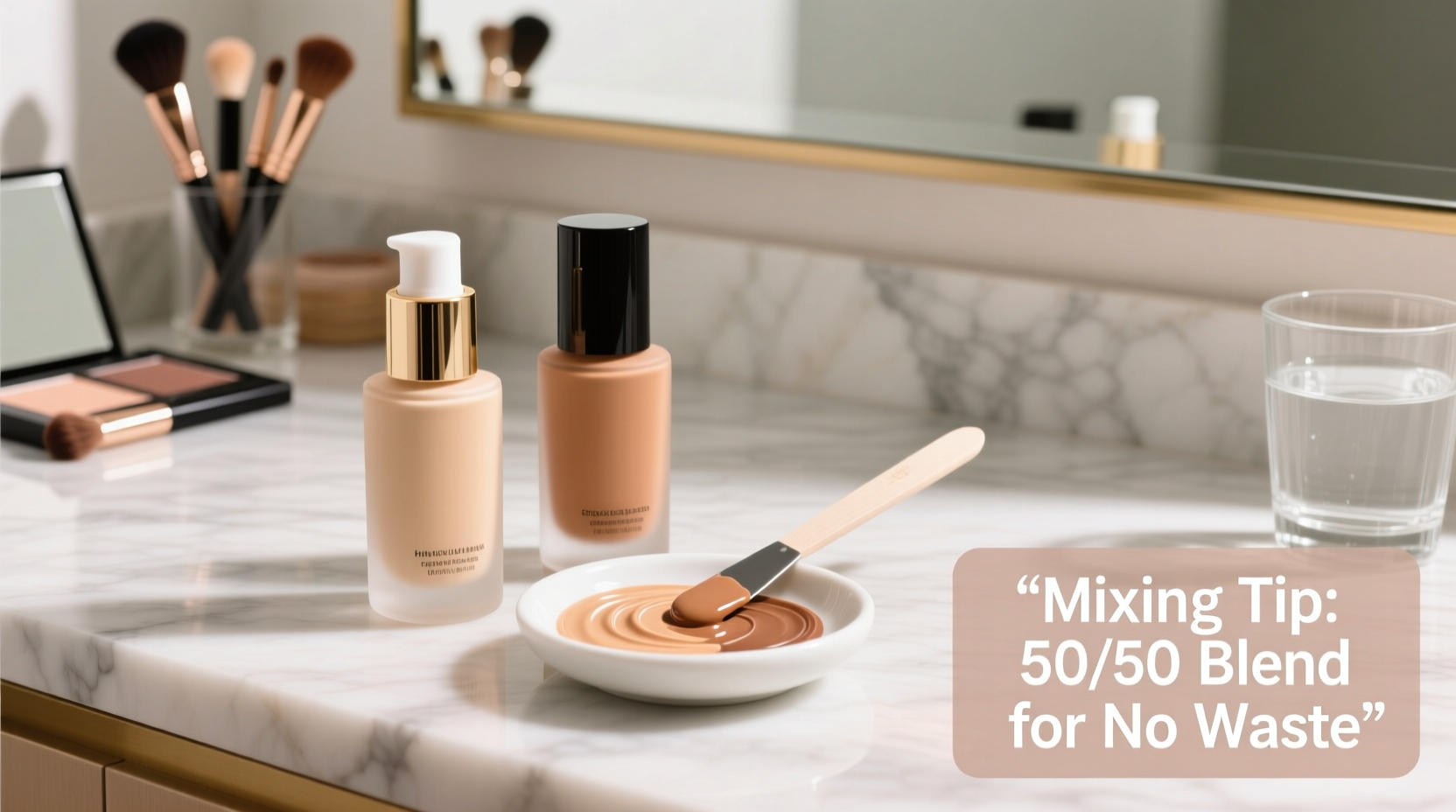 how to mix foundation when you have two shades left no waste solution