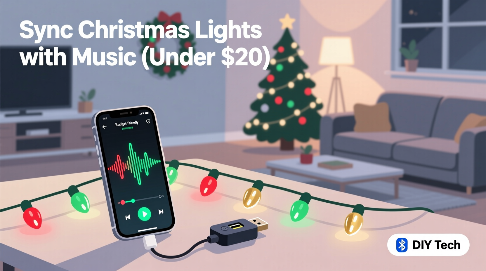 how to sync christmas lights with music using affordable tech