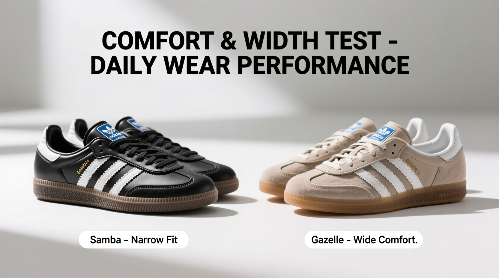 adidas sambas vs gazelles comparing comfort and width for daily wear