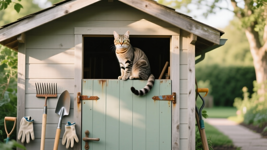 Why Cats Sit on the Garden Tool Shed Door