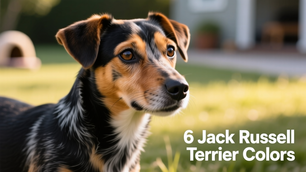 A close-up portrait of a Jack Russell Terrier with sable/grizzle coat, showing the soft blending of black and tan hairs along its shoulders and neck