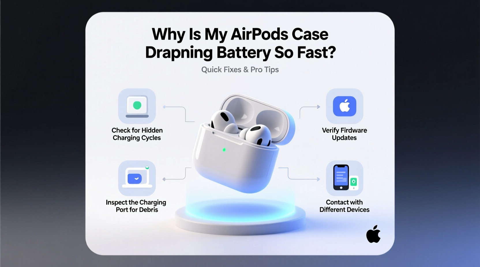 why is my airpods case draining battery so fast troubleshooting guide