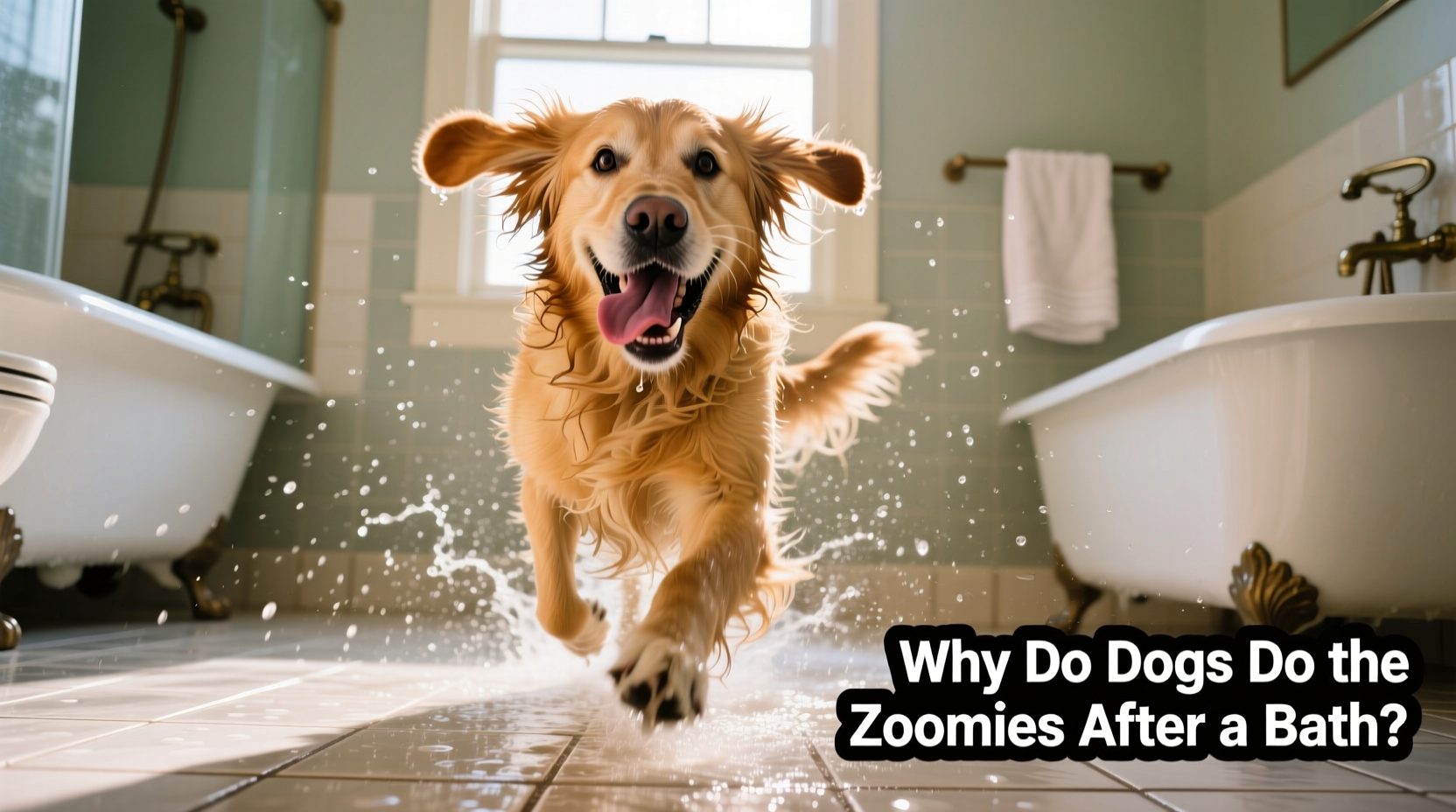 why do dogs do the zoomies after a bath behavior explained