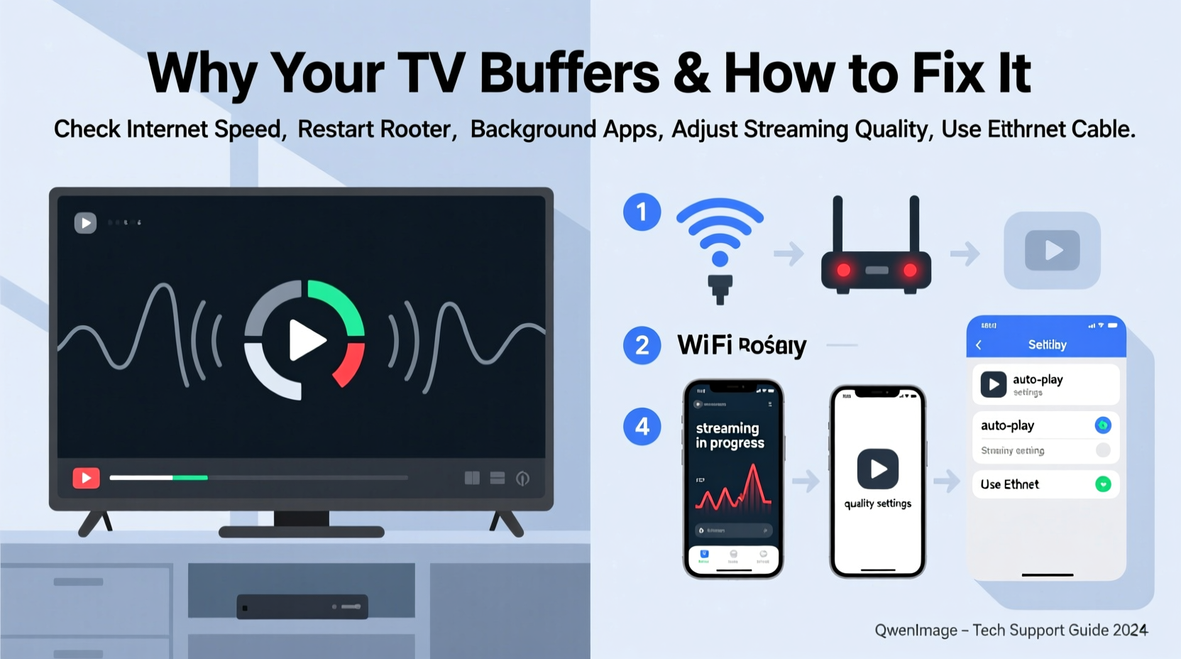 why does my tv buffer during streaming and how to stop it
