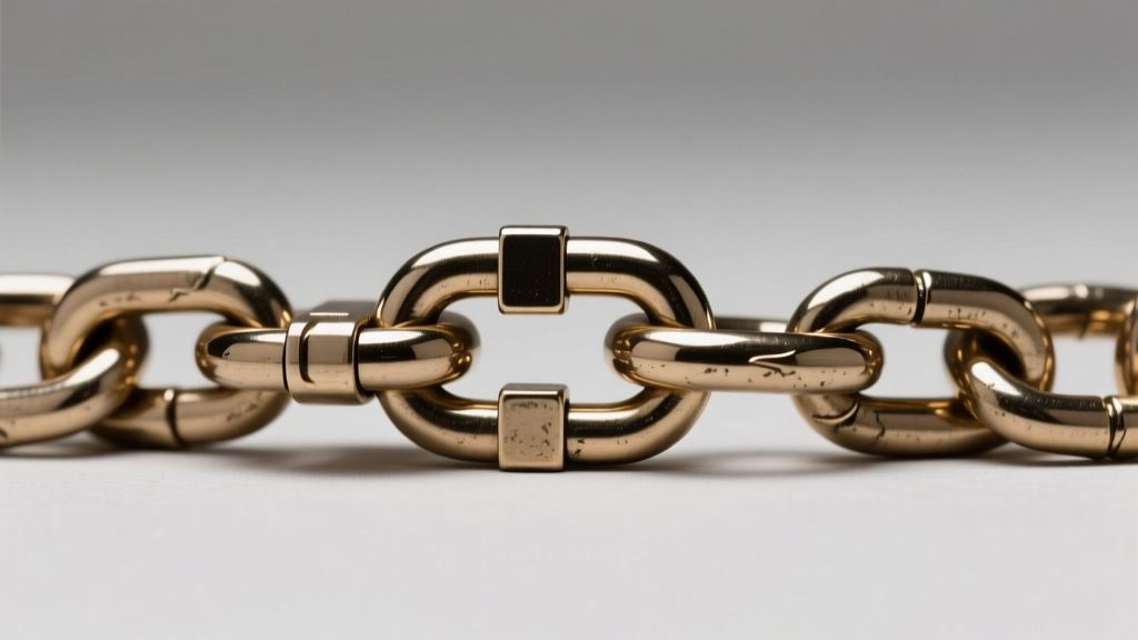 Close-up of a 10mm solid-core Cuban link chain with a box clasp and figure-eight safety catch against a neutral grey background