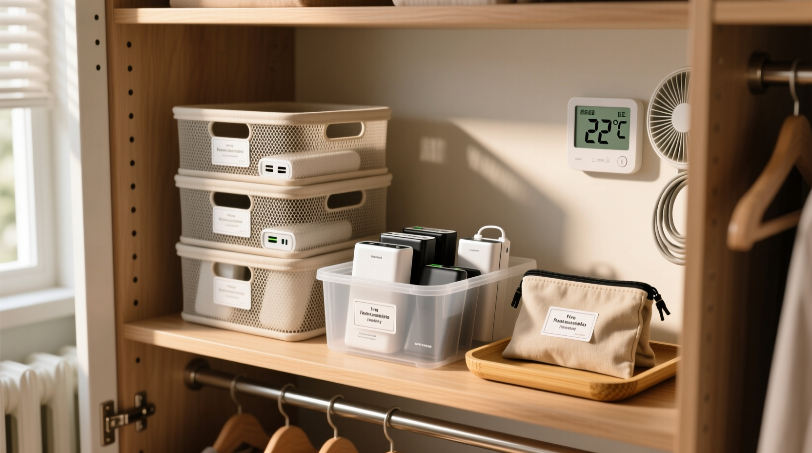 closet organization tips for power banks