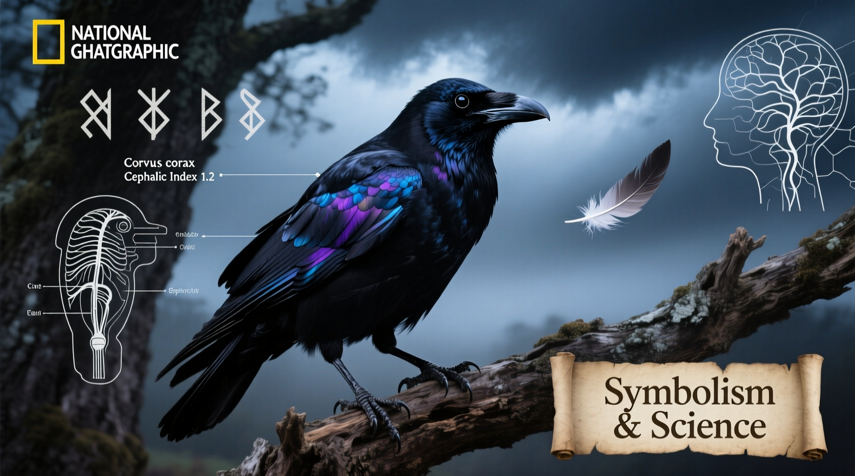 a picture of a raven bird