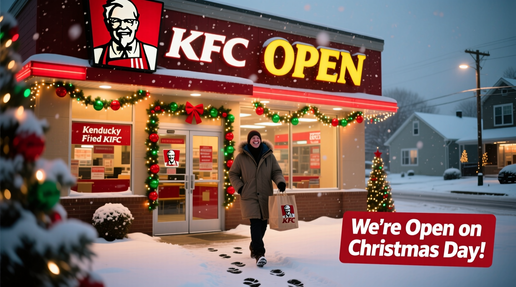 is kentucky fried chicken open on christmas day