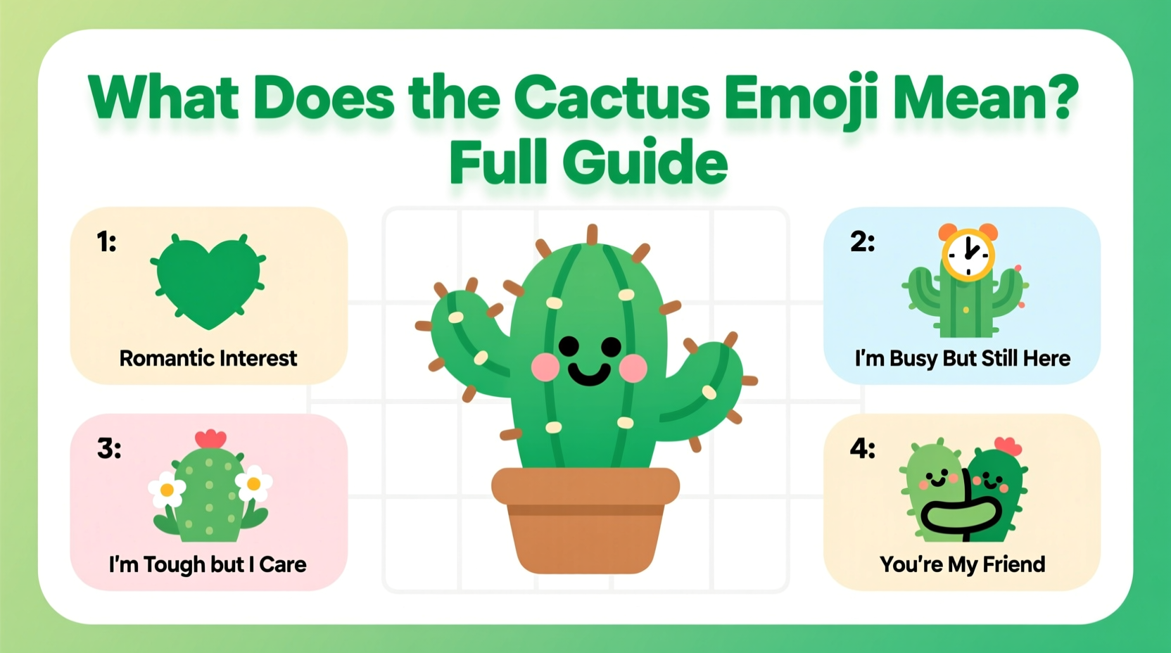Cactus Emoji Meaning: 5 Hidden Uses | TheHomeSprouts