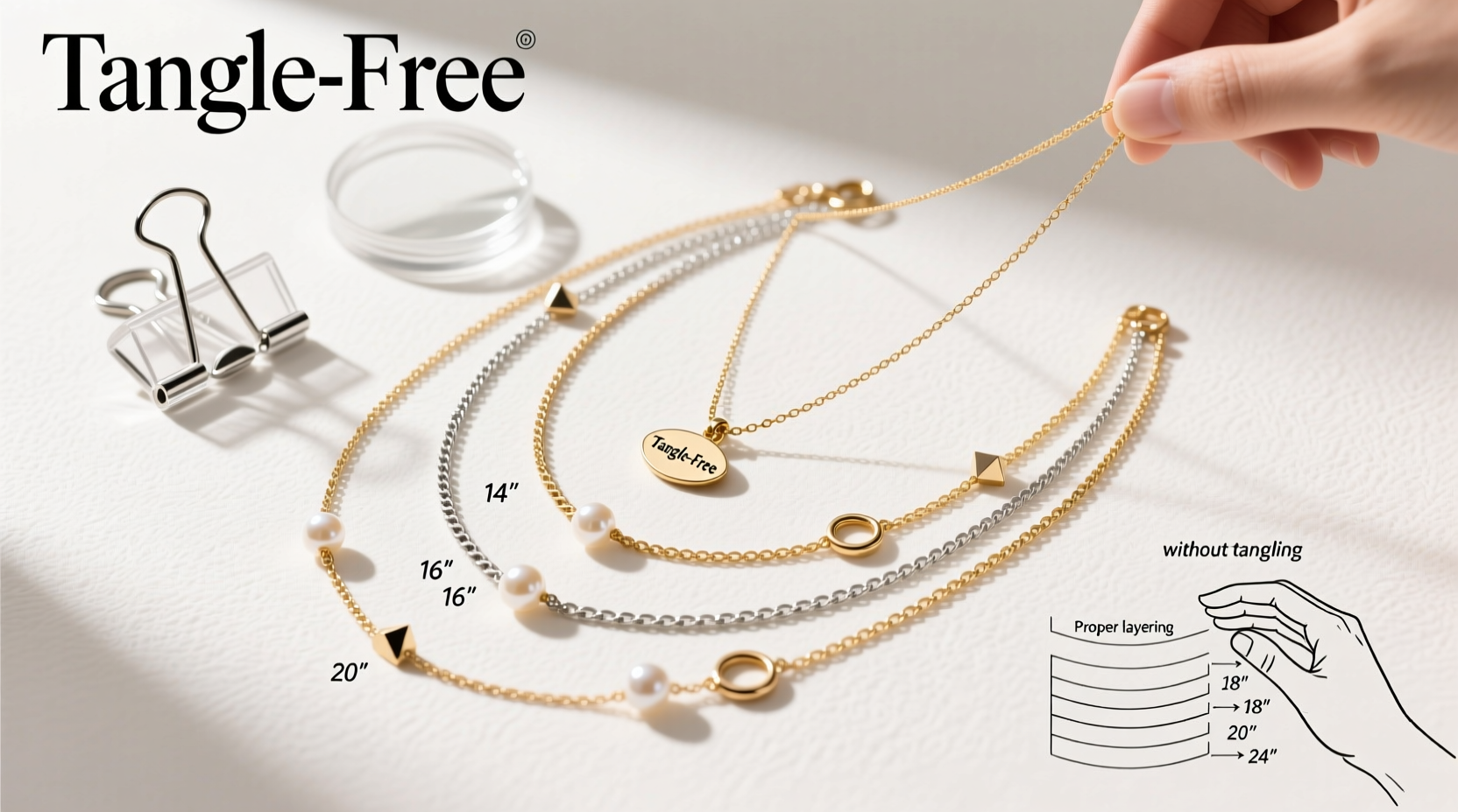 ultimate guide to layering necklaces without them getting tangled