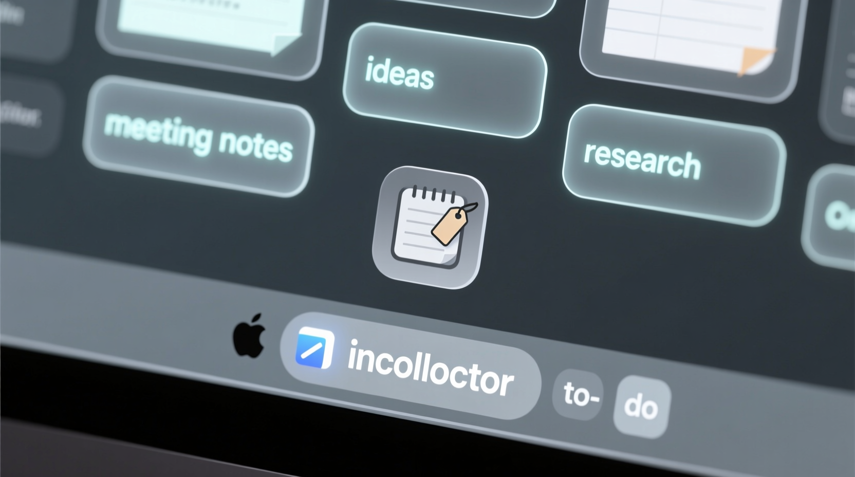 incollector keeps tagged notes in your system tray