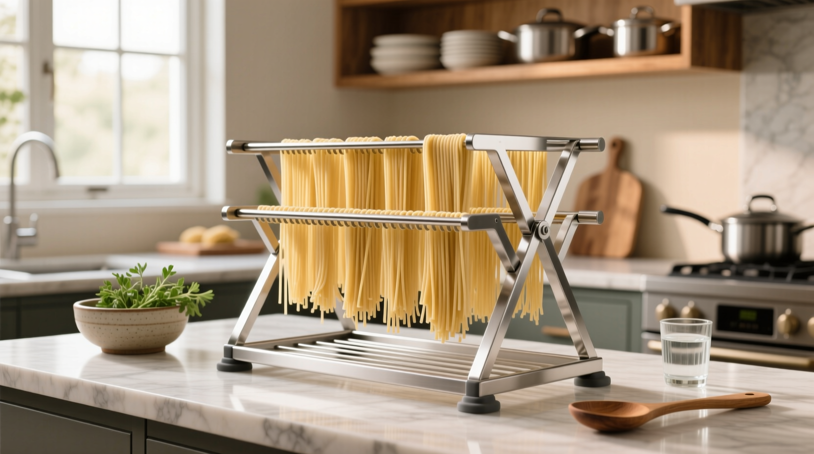 pasta drying rack vs coat hangers truth