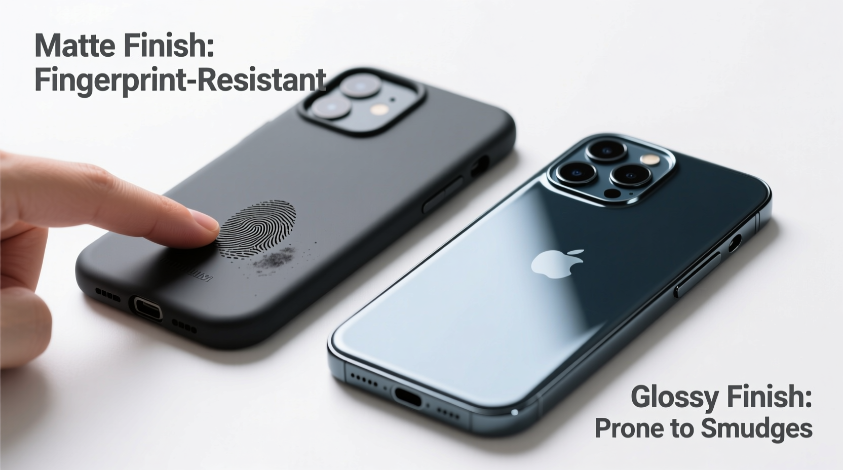 matte vs glossy phone cases which protects against fingerprints better