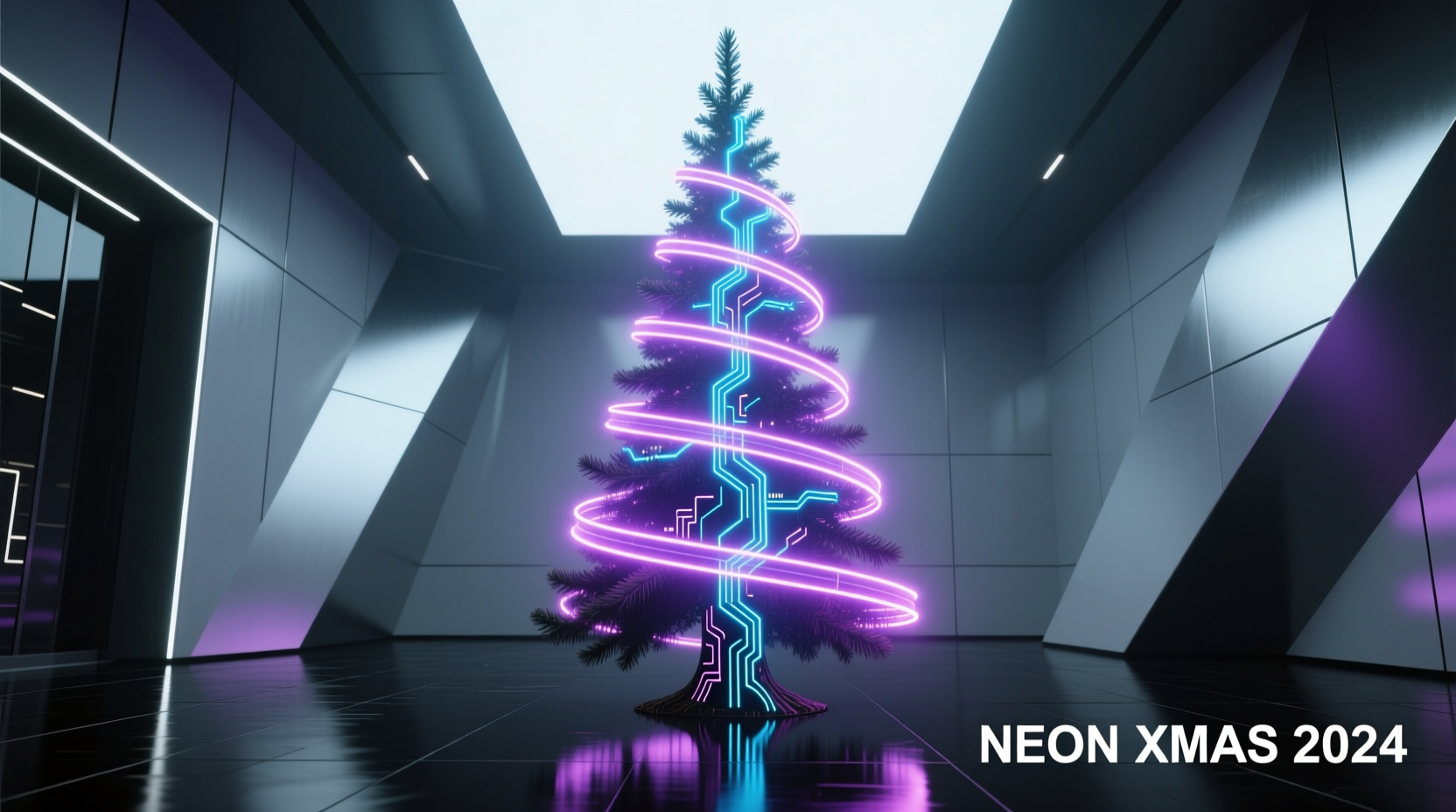 how to wrap a christmas tree in led strips for a futuristic glowing effect