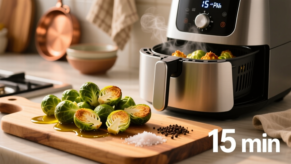 Crispy Air Fryer Brussels Sprouts (5-Min Prep!)