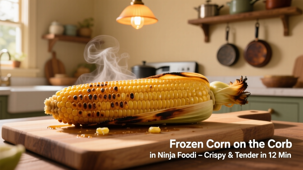 Frozen Corn on the Cob in Ninja Foodi: Crispy & Tender