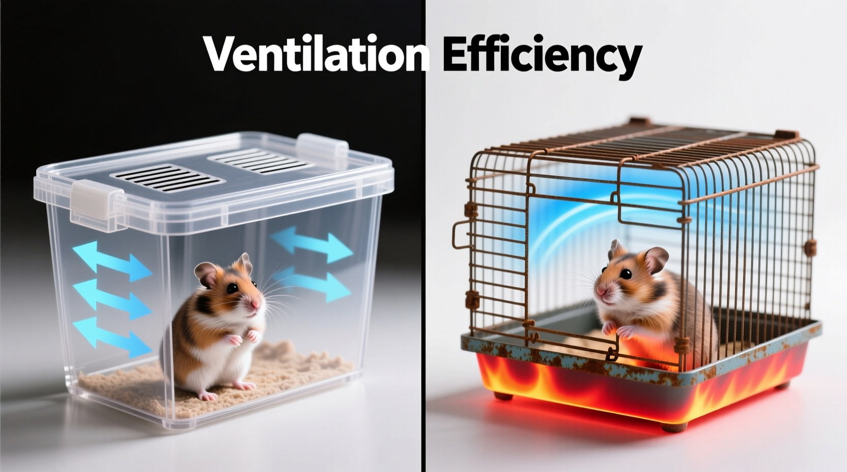 hamster cage bin cage vs wire cage ventilation needs