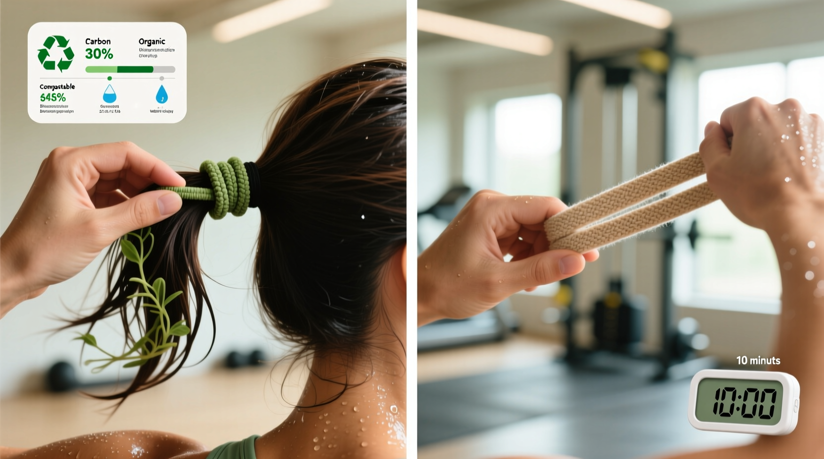 compostable vs organic cotton hair ties workout truths