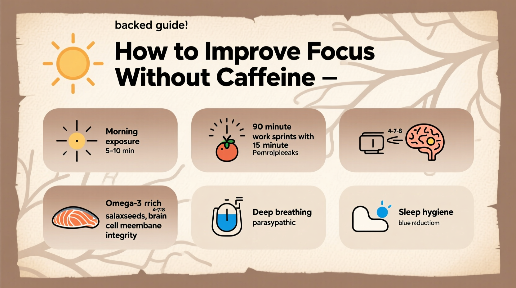 how to improve focus without caffeine using science backed methods