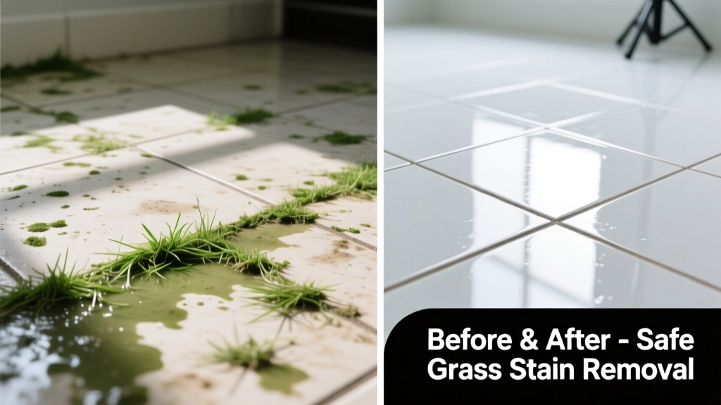 How to Remove Grass Stains from Tile Floors Safely