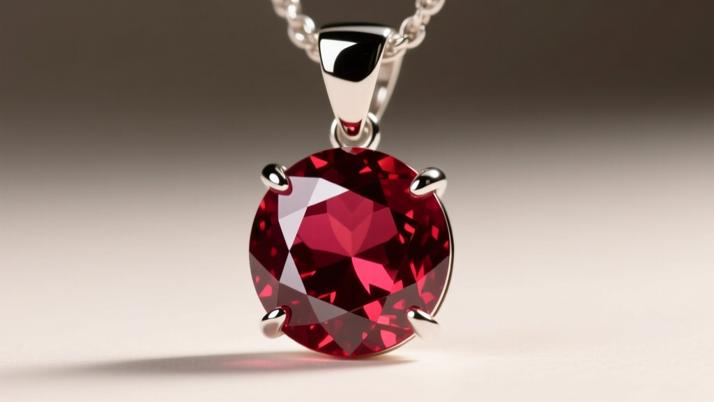 Side profile of a ruby pendant showing secure platinum prongs gripping the gemstone girdle tightly to maximize light return.
