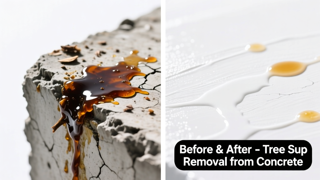 How to Remove Tree Sap from Concrete Surfaces
