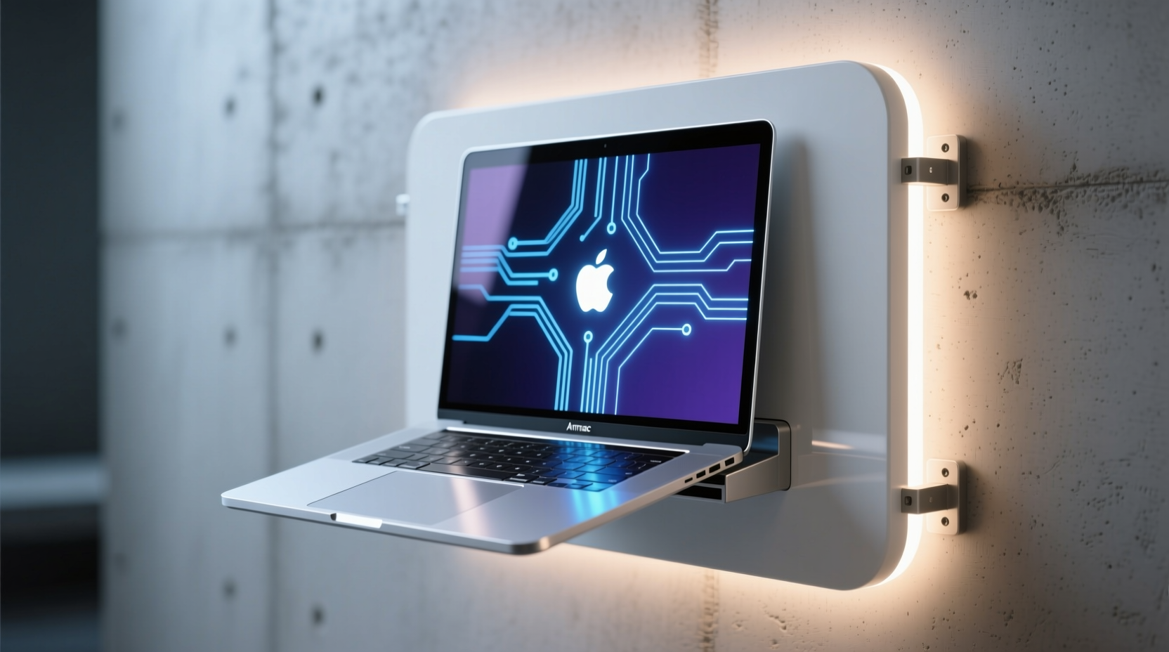 wallmac is a powerbook turned wall mounted computer