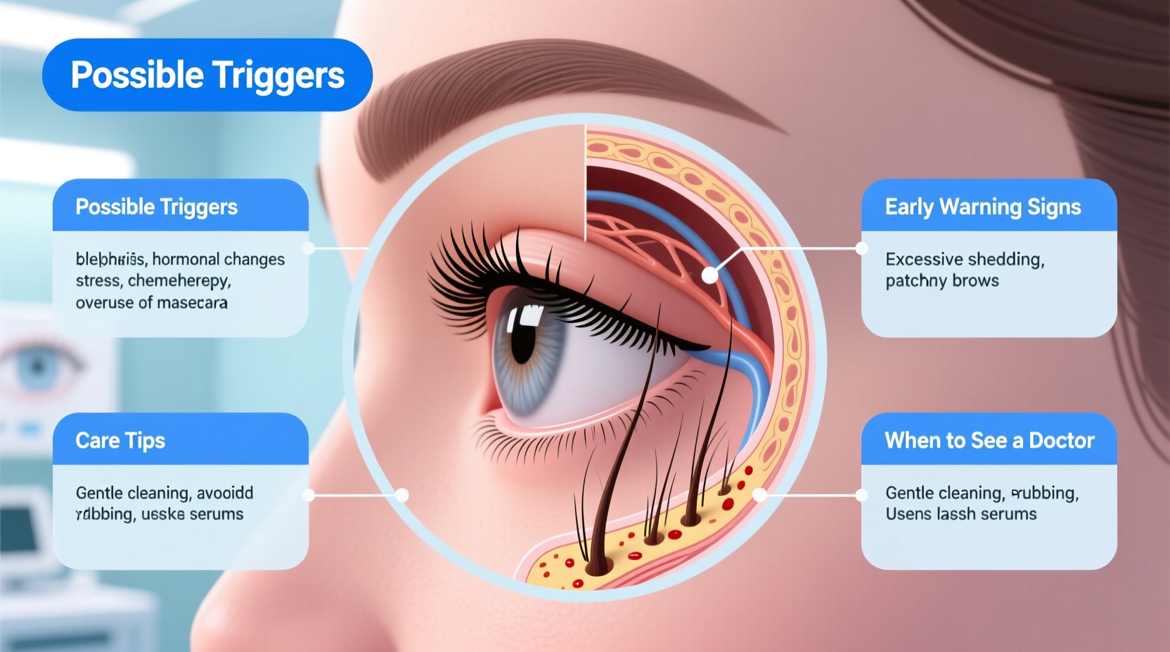why do my eyelashes fall out in clumps possible triggers and care tips
