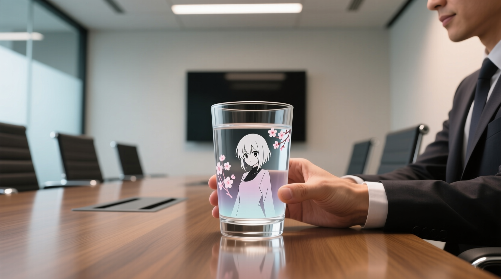 how to use anime-themed glassware without seeming unprofessional