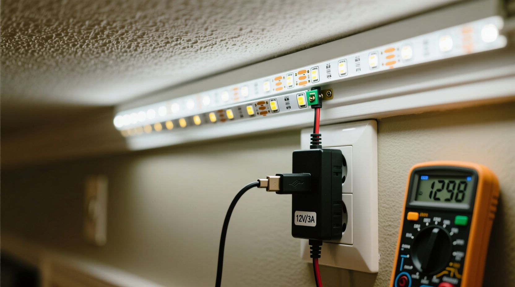 why does my led light strip flicker is it the power supply or the connection