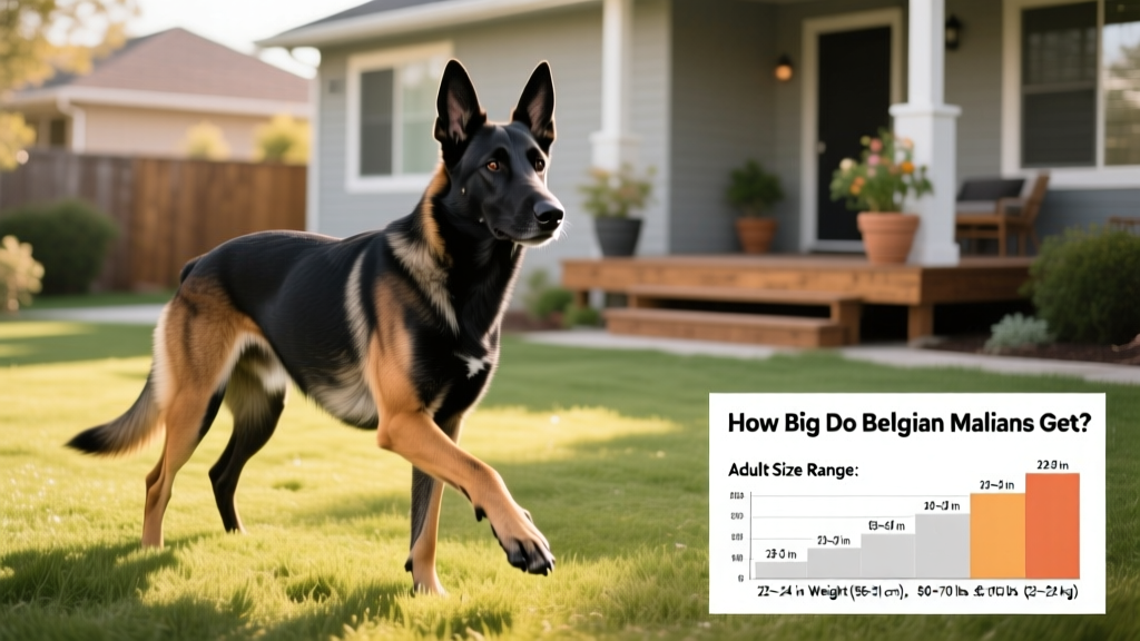 A confident, well-proportioned adult Belgian Malinois standing alert outdoors