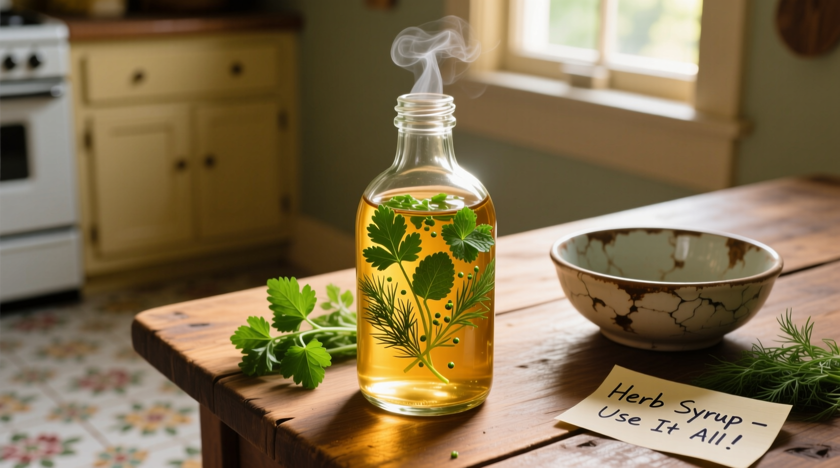 use leftover herbs to make delicious infused simple sy