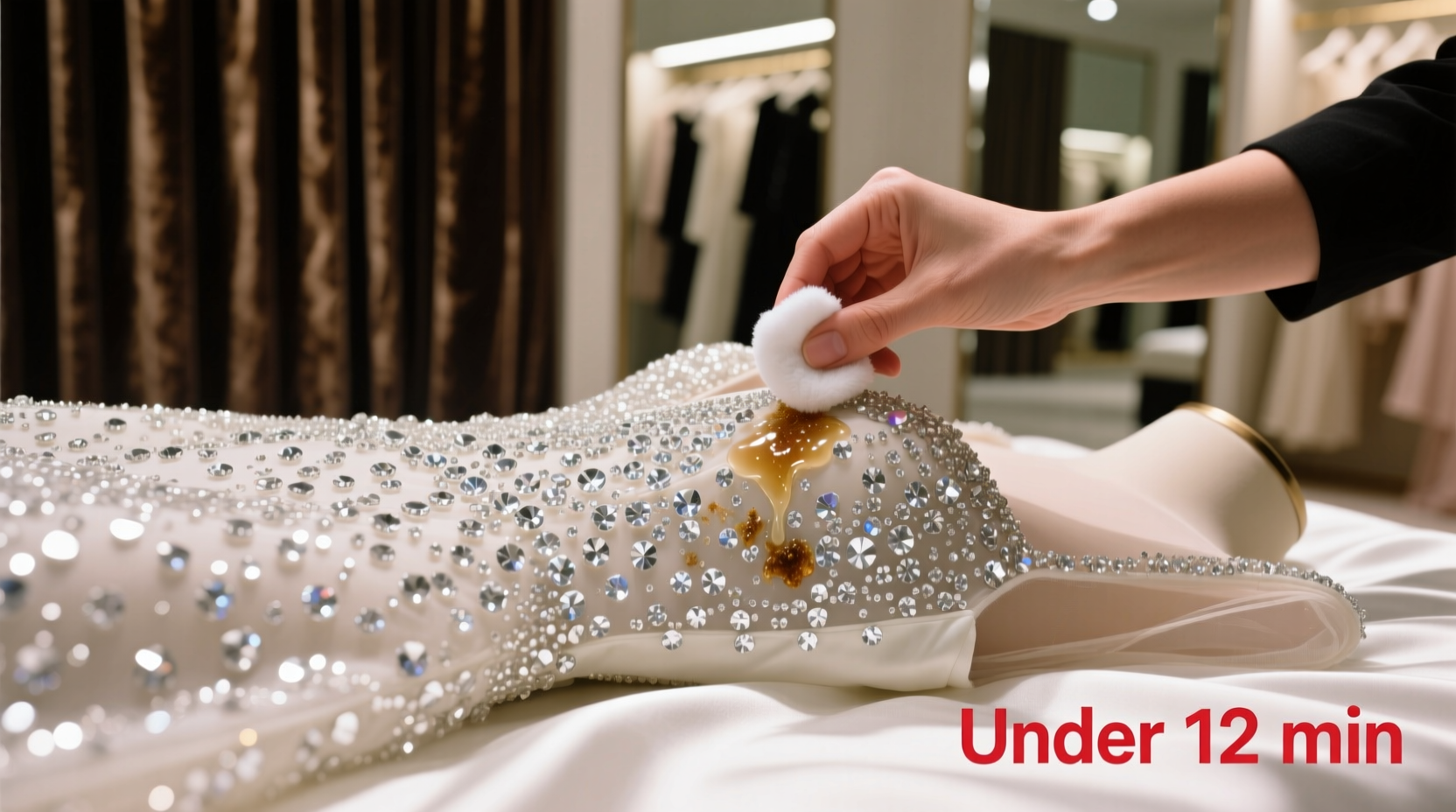 how to remove glitter gel from sequined dresses