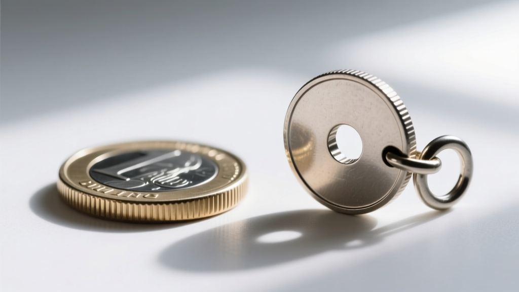 Macro comparison showing a bezel-mounted coin preserving its reeded edge next to a drilled coin with a soldered jump ring bail.