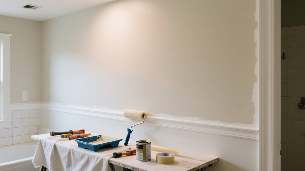 Fix Paint Color Mismatch in Bathroom Walls & Trim