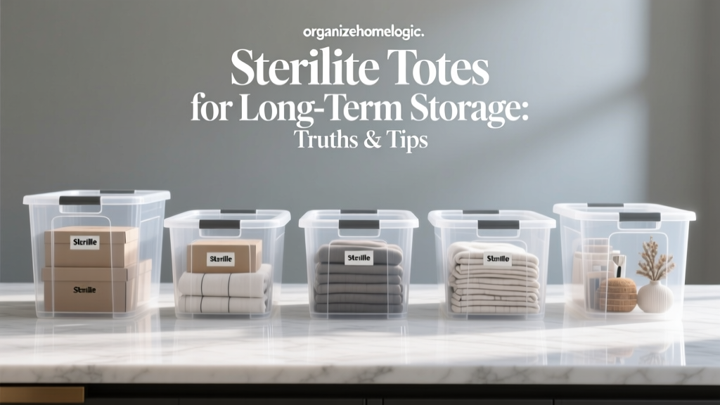 Sterilite Totes for Long-Term Storage: Truths & Tips