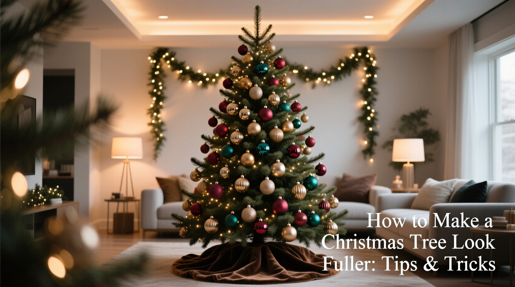 how to make christmas tree look fuller