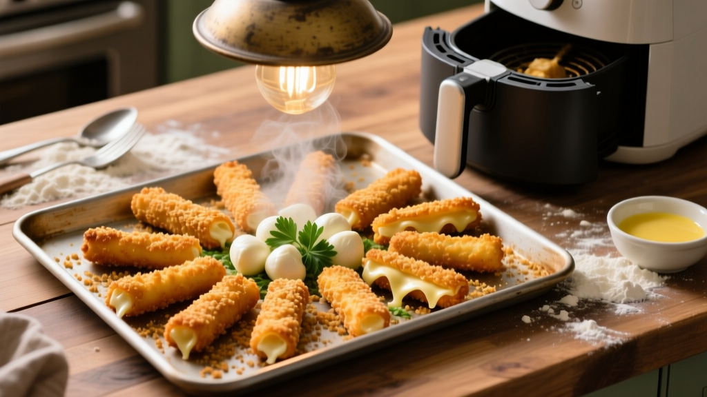Crispy Air Fryer Mozzarella Sticks (No Soggy Coating!)